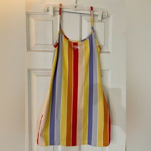 Nike sportswear striped mult-color cotton blend mini dress size XS